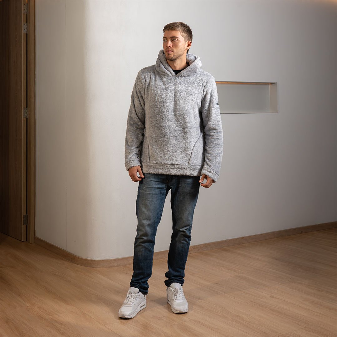 Hoodie gris claro Atacama hombre