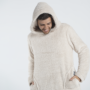 Hoodie beige hombre