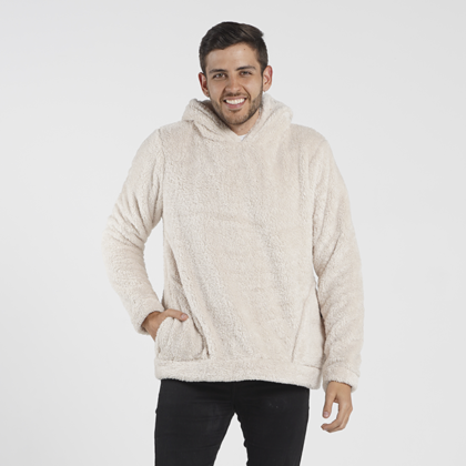 Hoodie beige hombre