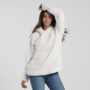 Hoodie blanco mujer