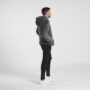 Hoodie gris oscuro hombre