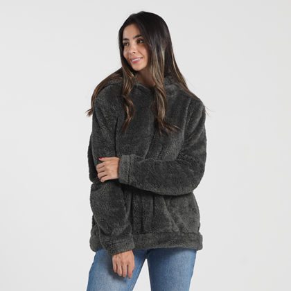 Hoodie gris oscuro mujer