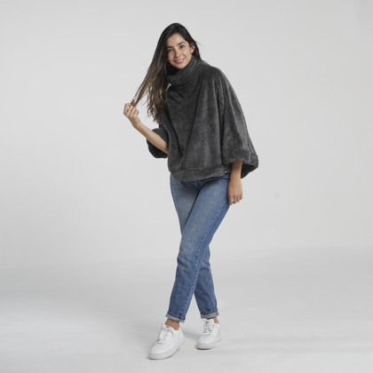 Poncho gris oscuro