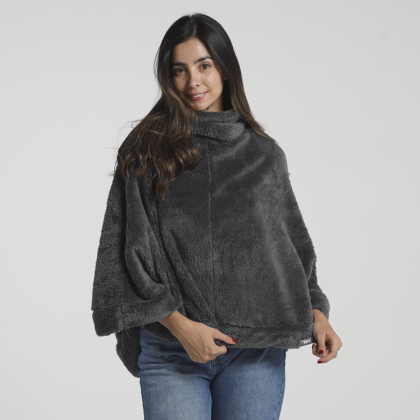 Poncho gris oscuro