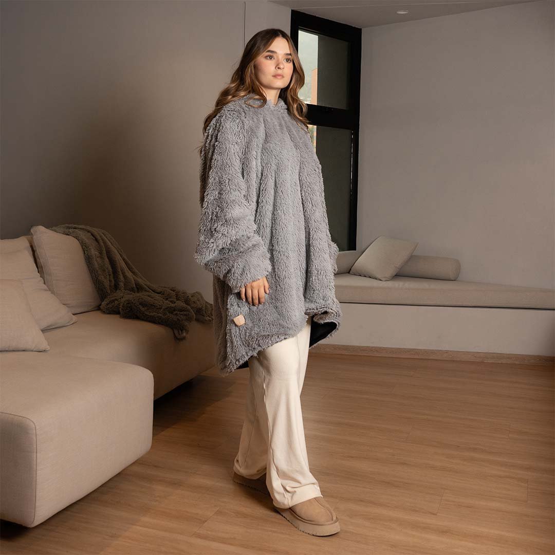 Saco Gigante Doble Faz Negro con Gris Saco Gigante Doble Faz Negro con Gris