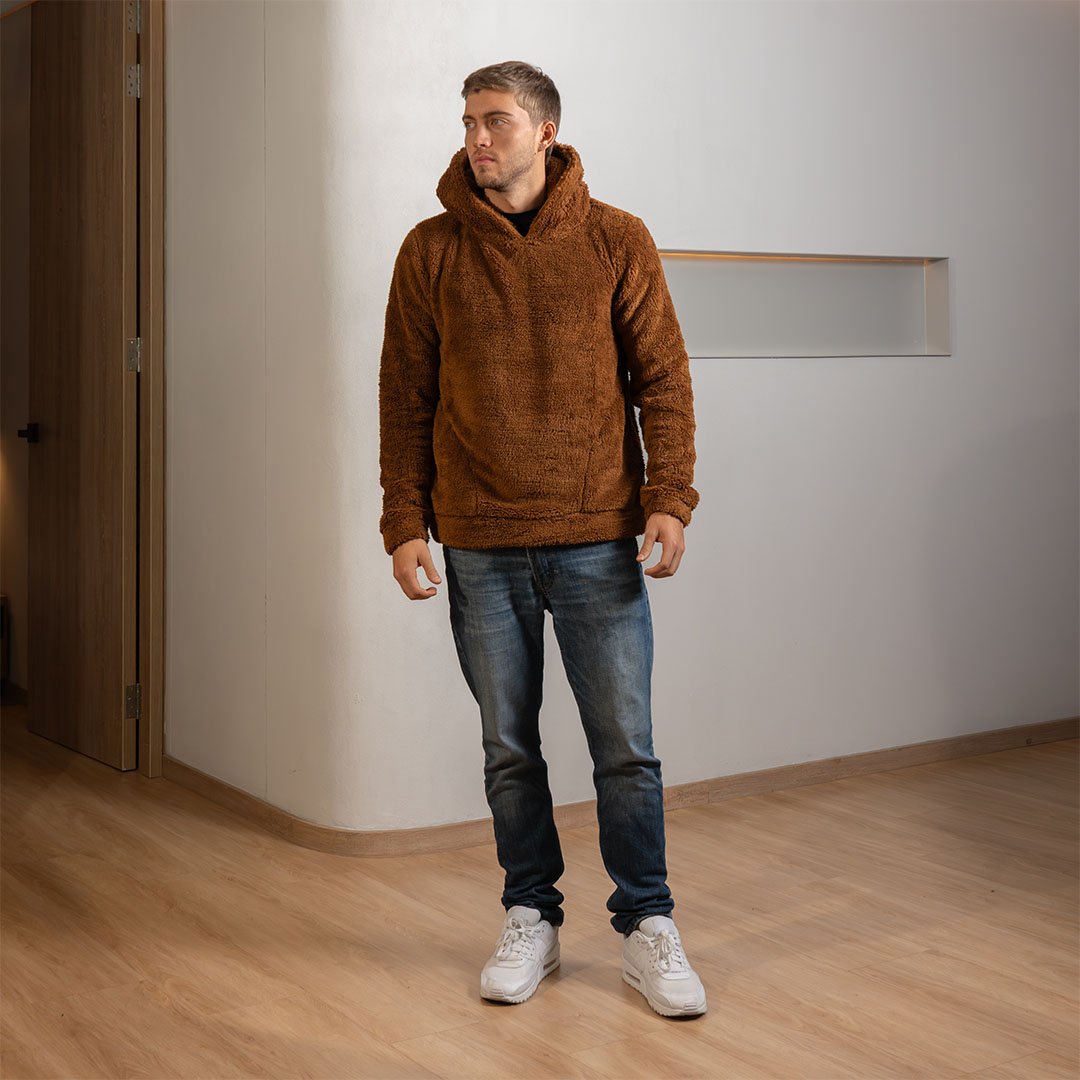 Hoodie marrón Atacama hombre