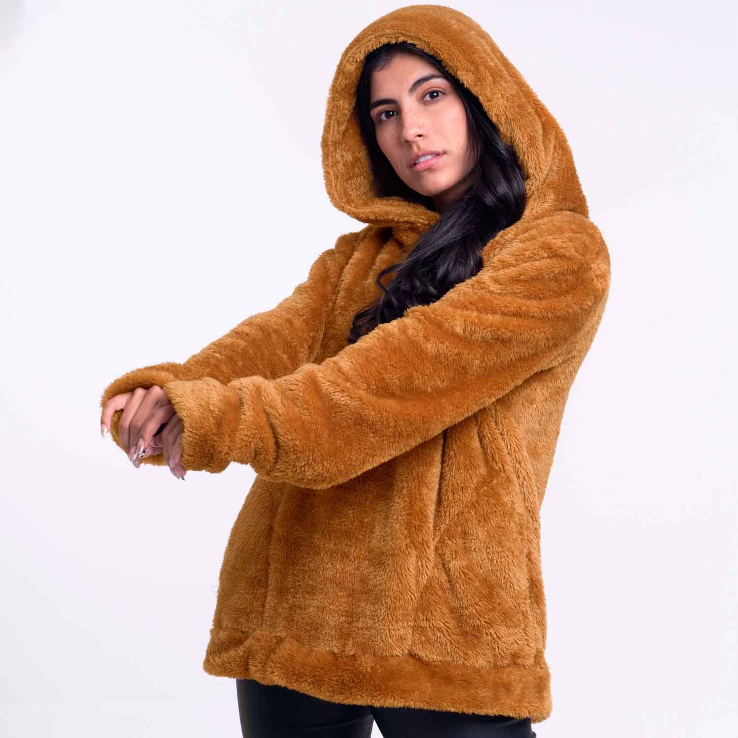 Buzo para mujer cómodo - Hoodie marrón Atacama - Yeti