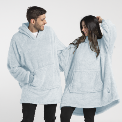 saco gigante sencillo azul pastel