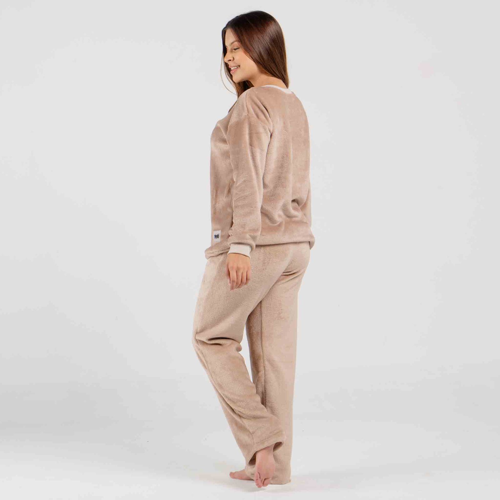 Pijama para mujeres térmica - Conjunto pijama nude largo - Yeti