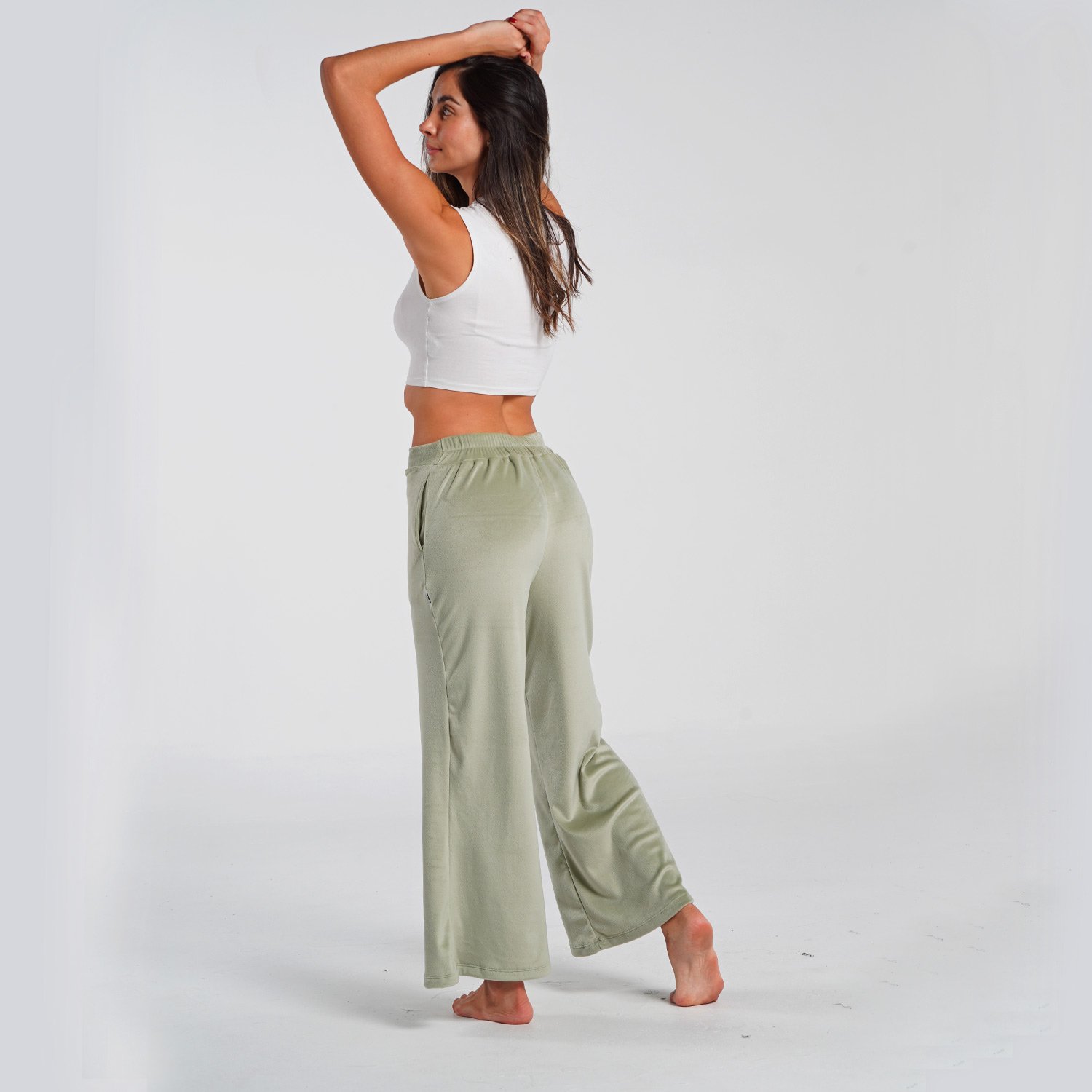 Pantalon ancho loungewear - Pantalon ancho Vital verde pastel - Yeti