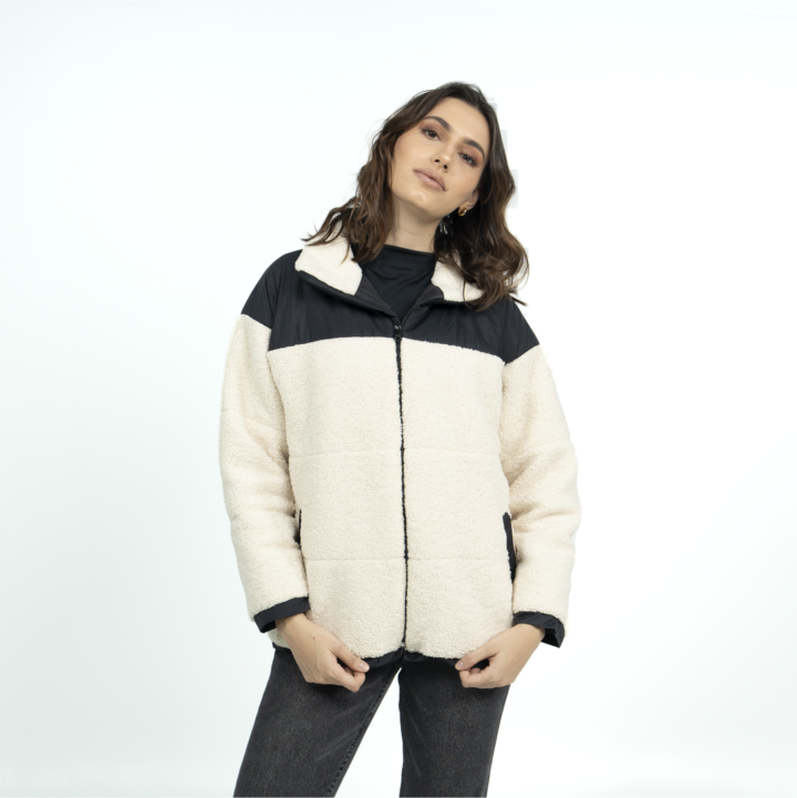 chaqueta mujer beige