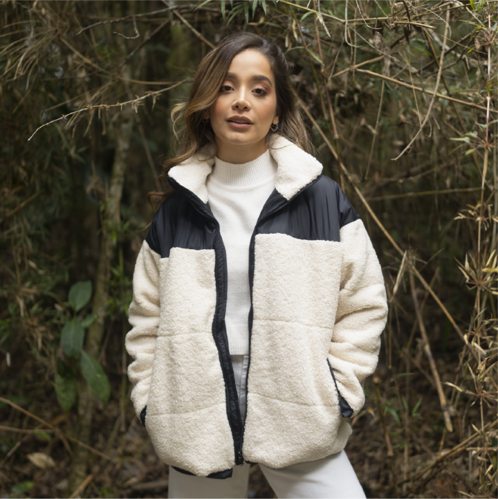 chaqueta mujer beige