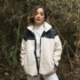 chaqueta mujer beige