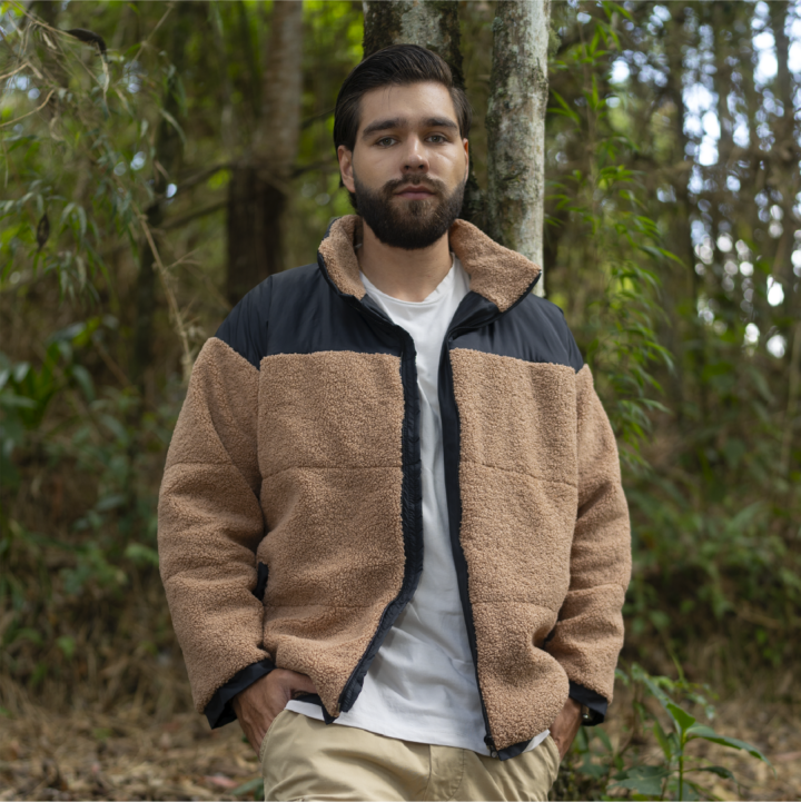 chaqueta nepal ocre hombre
