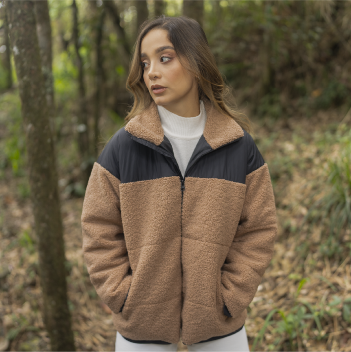 chaqueta nepal ocre mujer