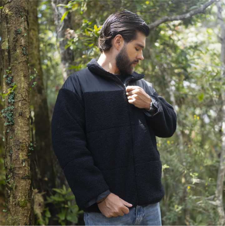 chaqueta nepal negra hombre