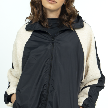 Chaqueta ochentera beige mujer