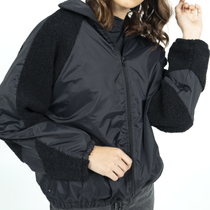 Chaqueta ochentera negra mujer