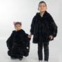 yeti babies azul oscuro con negro saco gigante
