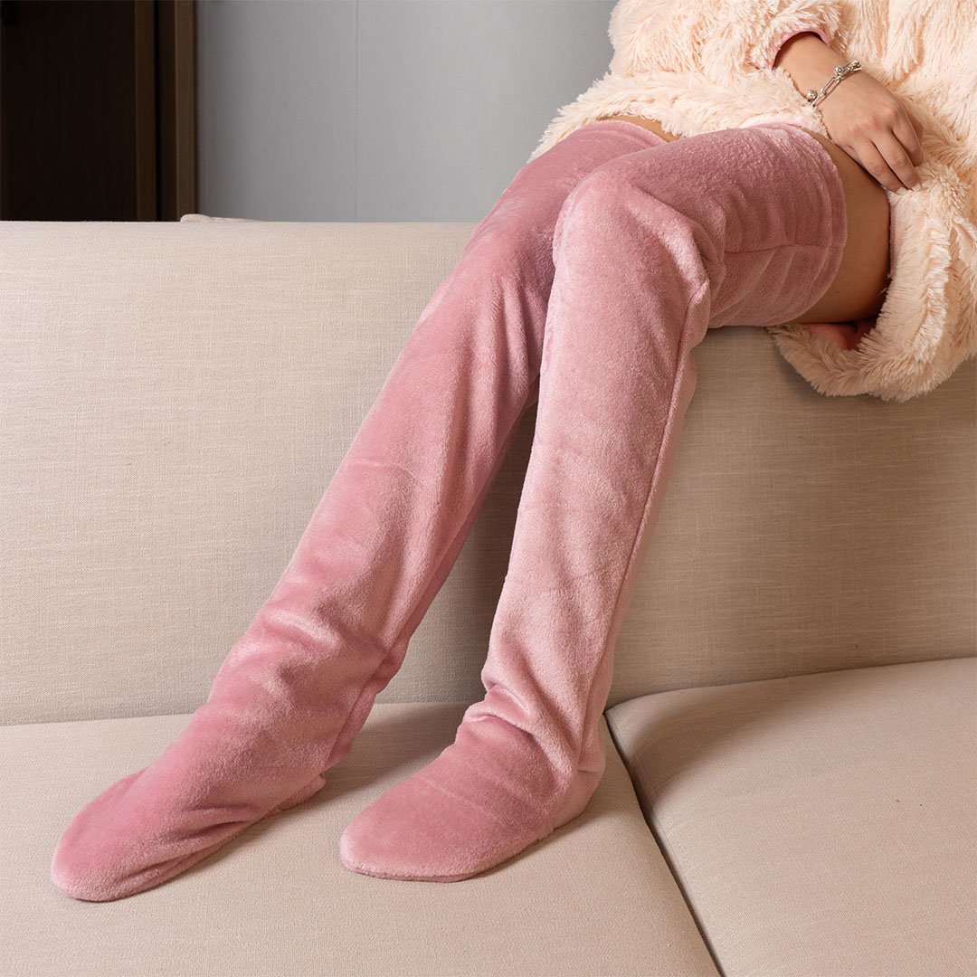 Medias calentadoras rosadas