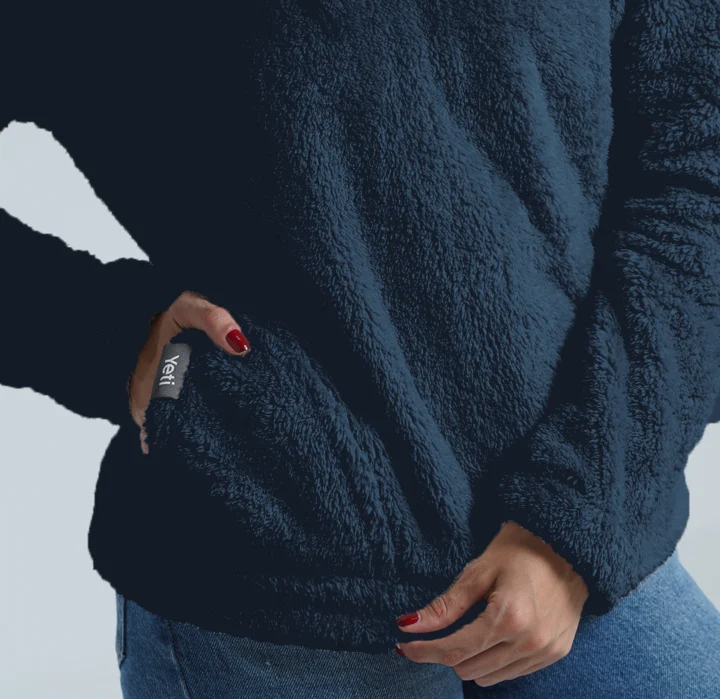 hoodie mujer azul oscuro