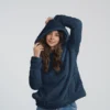 hoodie mujer azul oscuro