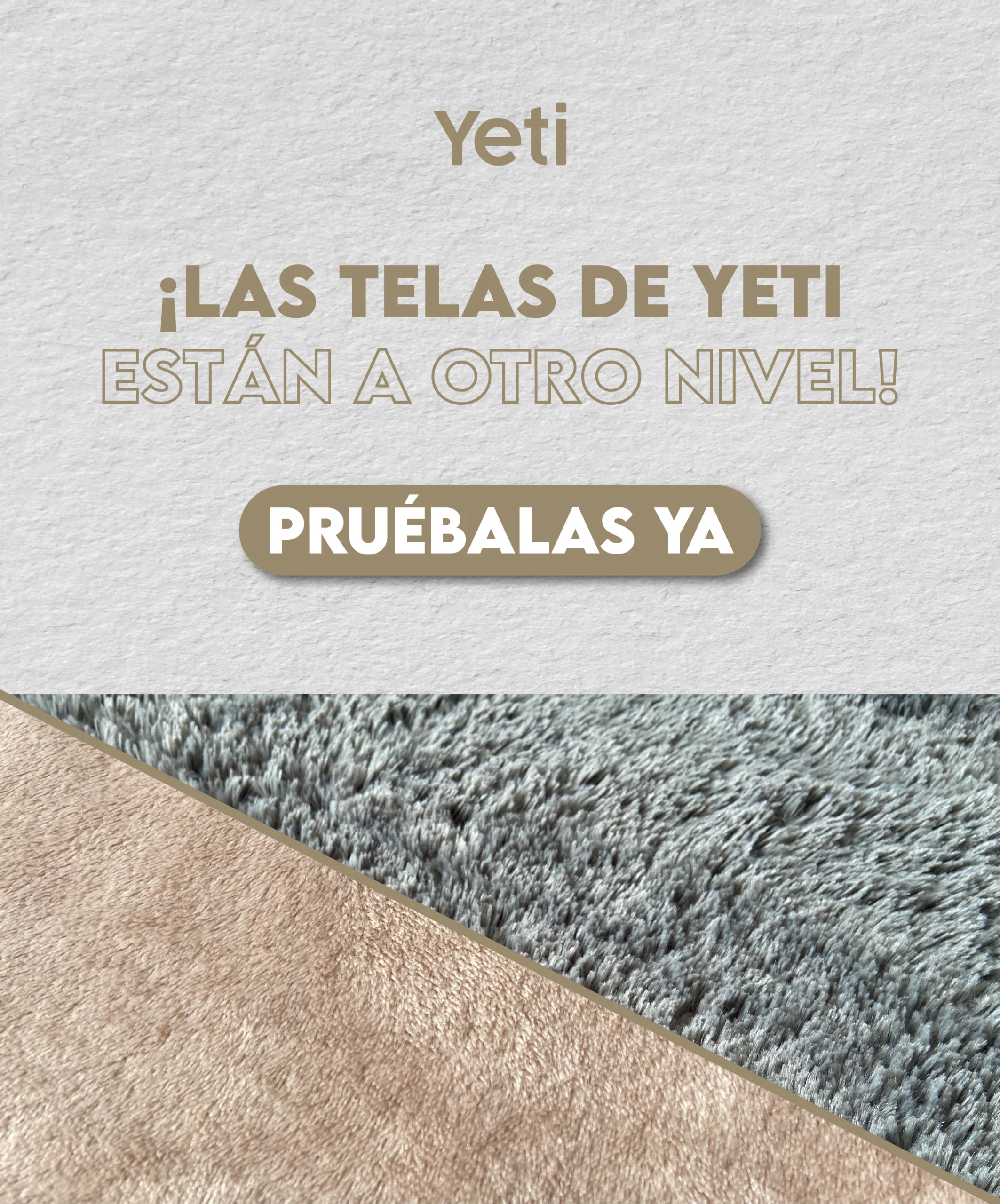 tela suave y peluda yeti