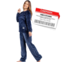 combo san valentin PIJAMA larga AZUL + 2 boletas de cine