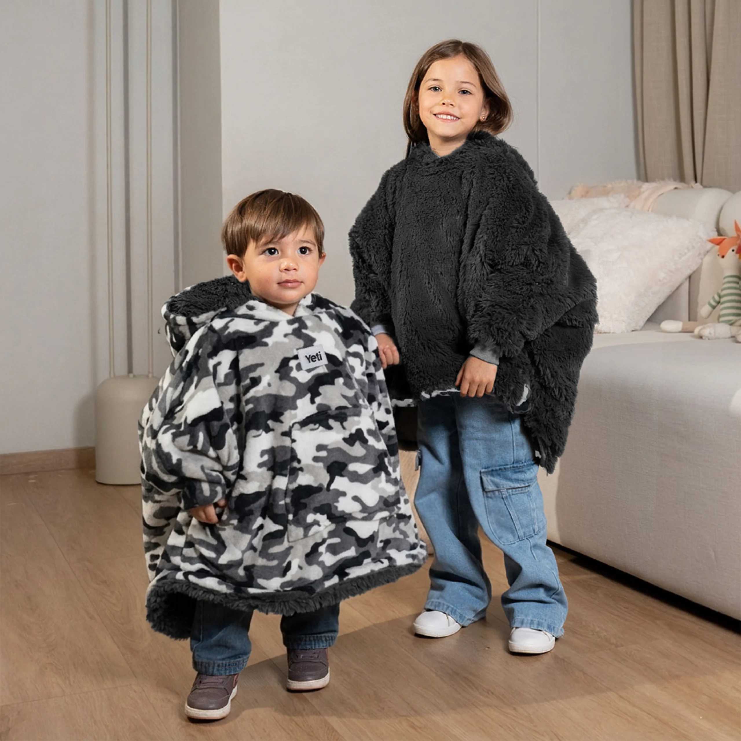 Saco gigante babies camuflado con negro (2 a 5 años)