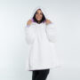 saco gigante yeti lila con blanco