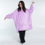 saco gigante yeti lila con blanco