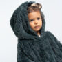 saco gigante yeti babies negro con gris olivo