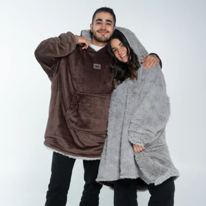 yeti saco gigante cafe con gris claro