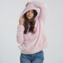 hoodie mujer rosado yeti