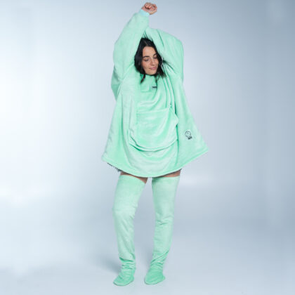 Yeti set menta con gris olivo y medias calentadoras