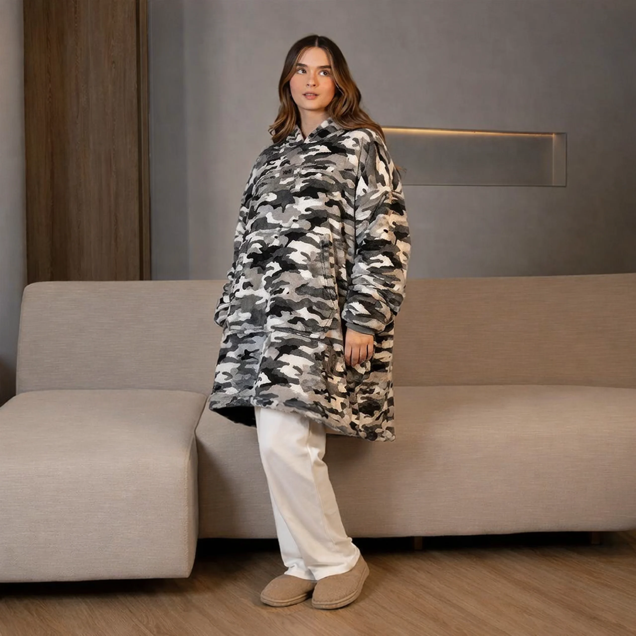 Saco gigante camuflado con negro