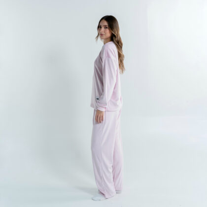 Conjunto pijama yeti calentadora Rosada