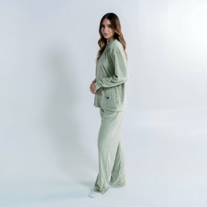 Conjunto pijama yeti calentadora Verde Pastel