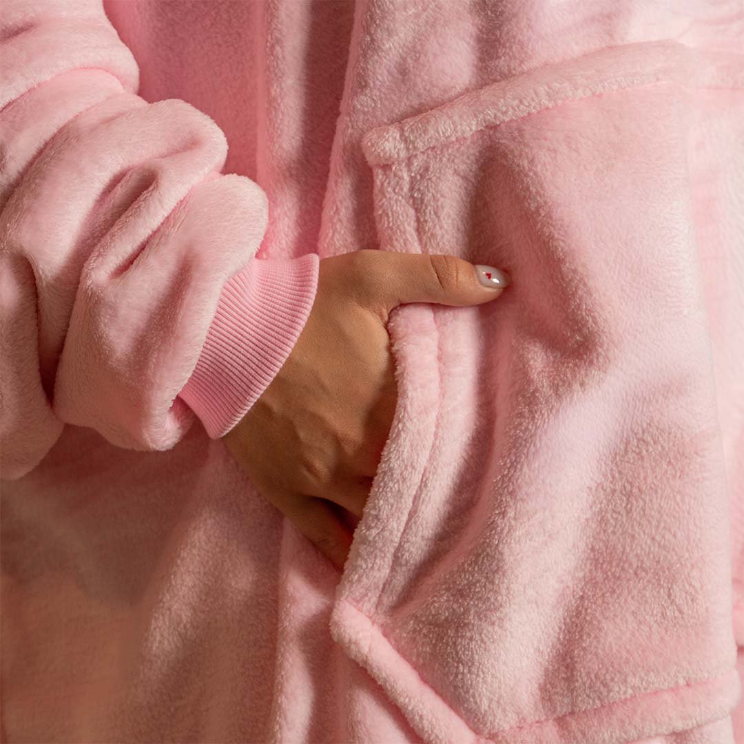 Saco Gigante Doble Faz Rosado con Beige