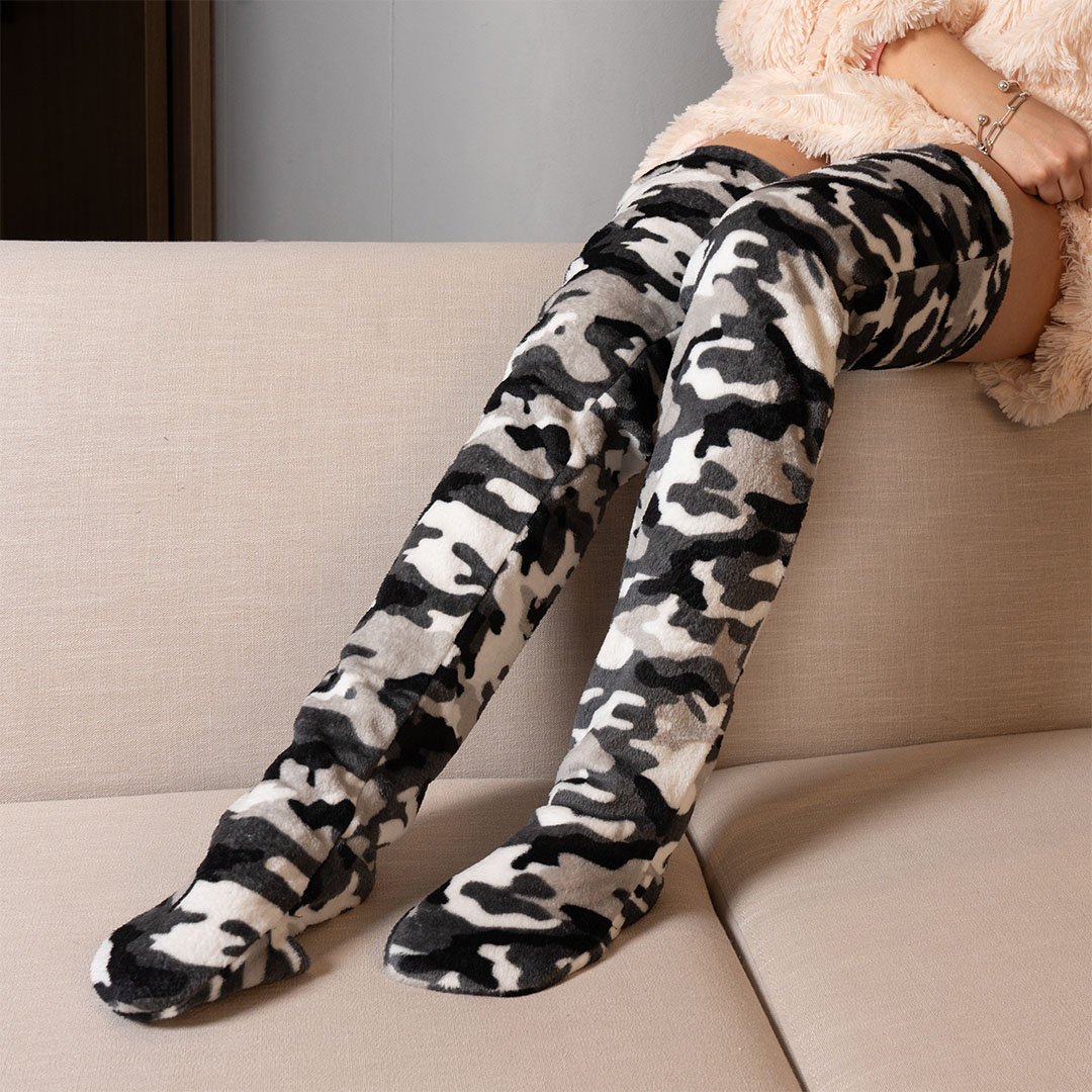 Medias calentadoras camufladas