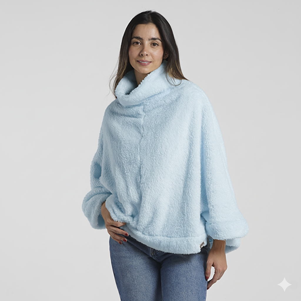 Poncho azul pastel Atacama