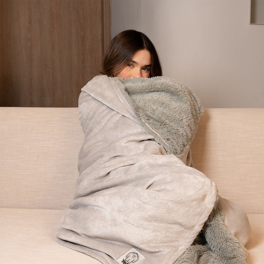 Cobija doble faz gris claro con gris claro