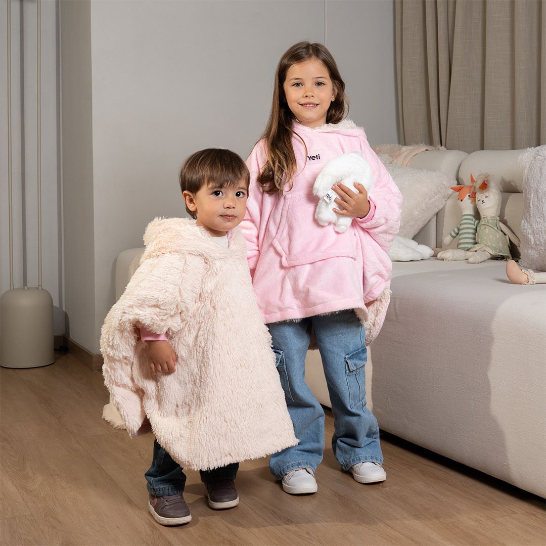 Saco gigante babies rosado con beige (2 a 5 años)