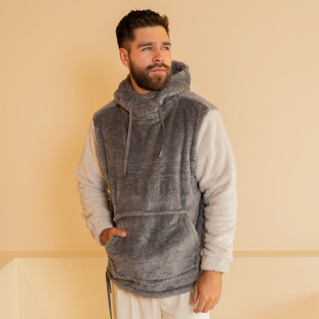 Hoodie cuello alto Slow hombre