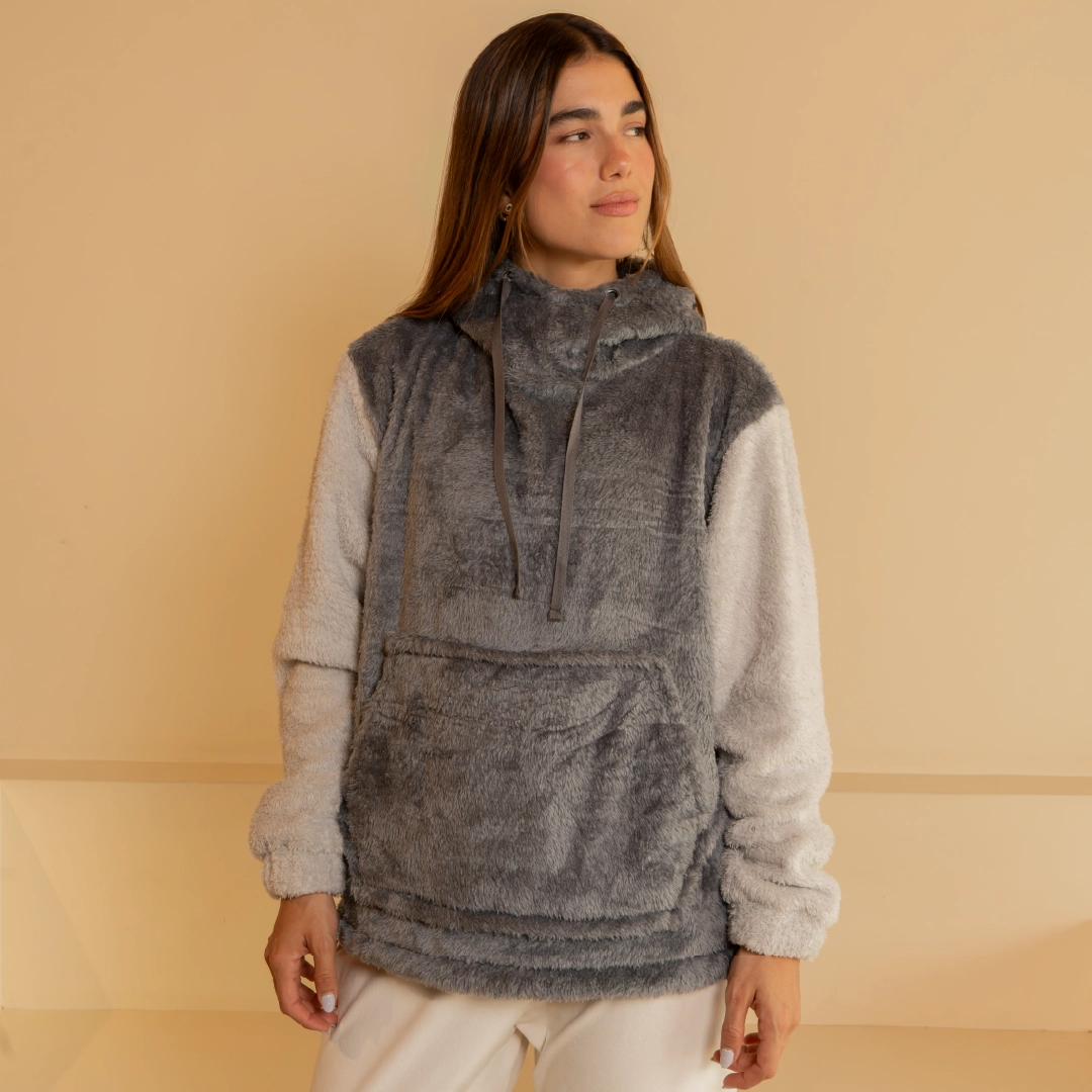 Hoodie cuello alto Slow mujer