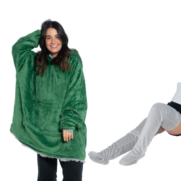Yeti set verde con gris claro y medias calentadoras