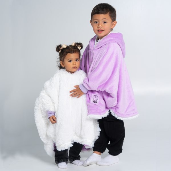 saco gigante yeti babies lila con blanco