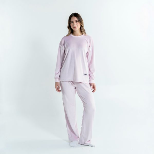 Conjunto pijama yeti calentadora Rosada