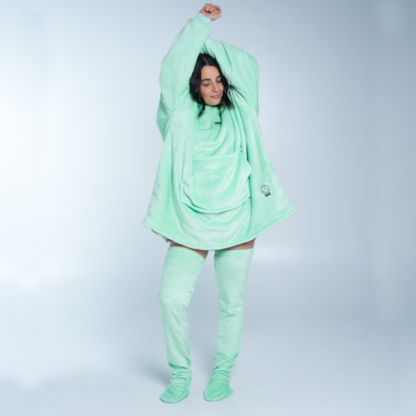 Yeti set menta con gris olivo y medias calentadoras